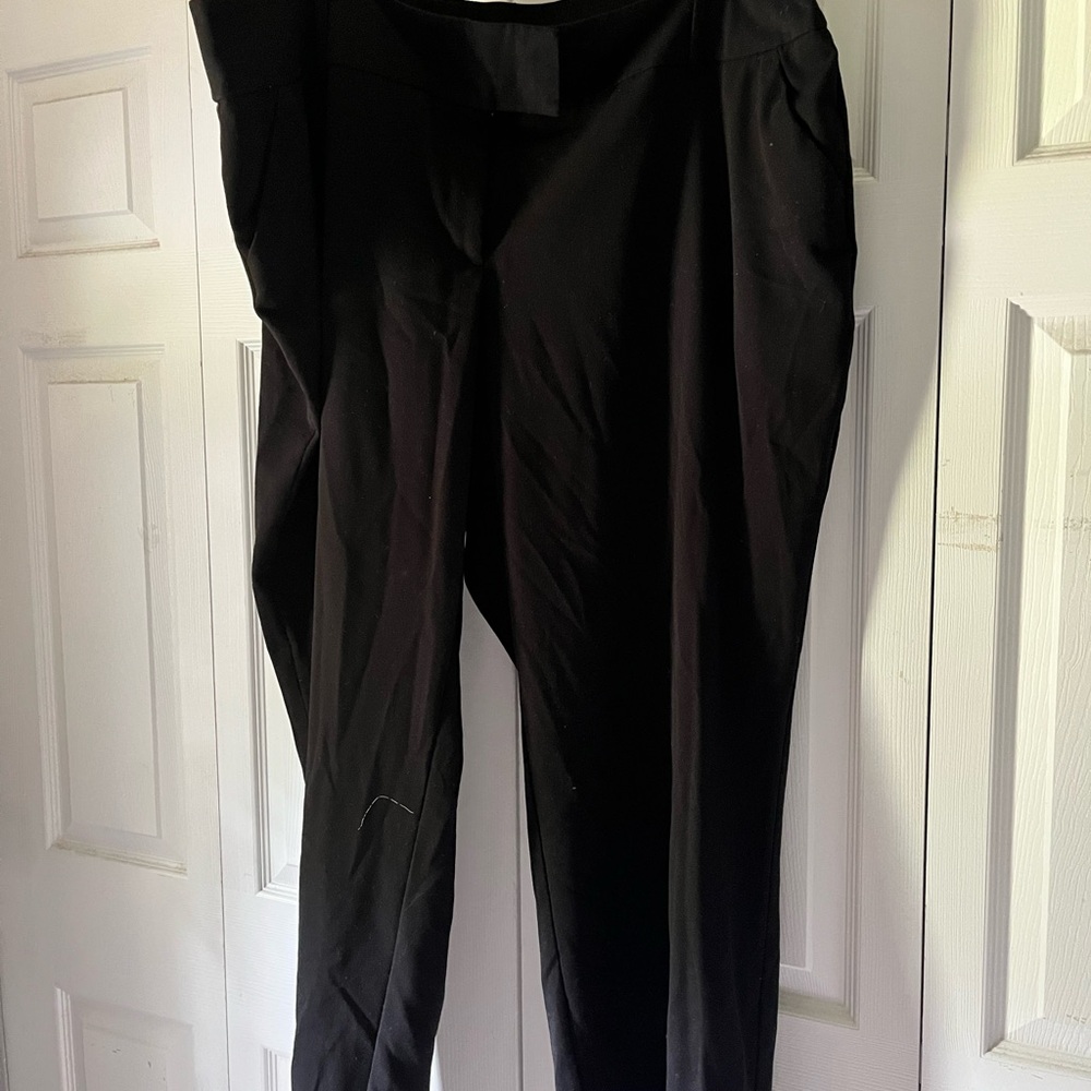 Black Dress Pants with Straight Leg Design